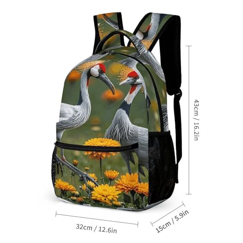 3Pcs Backpack Sets Flaming Lily Print Travel Daypack 3 in 1 Lightweight Backpack Set with Lunch Bag And Cosmetic Bag2