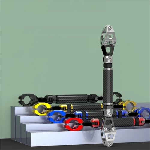 Support de guidon renforce et barre d'equilibre moto carbone reglable