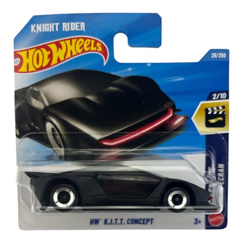Hot Wheels - HW K.I.T.T. Concept - Screen Time 2/10 - JJH98 - Short Card - schwarz - Lizenziertes Knight Rider Modell - Mattel 2026-1:64 - Lizenzmodell