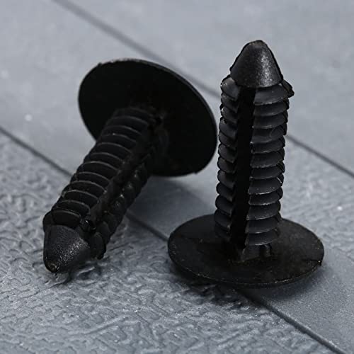 Dophee 50Pcs Black Screw Fastener Rivet Retainers Hood Insulation Push Pin Plastic Clip #TOP7