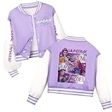 FQZWONG Kpop Movie Jackets for Girls Long Sleeve Button Down Pop Fan Lover Varsity Jacket Girls Group Merch Costume