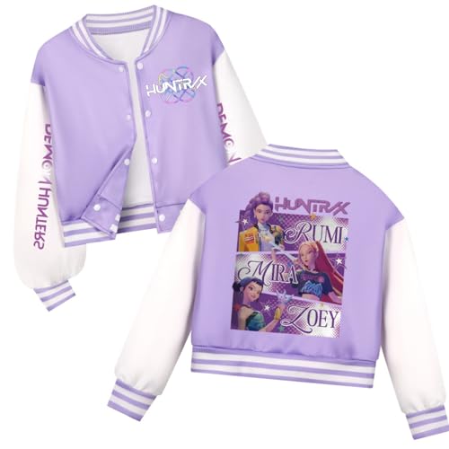 FQZWONG Movie Jackets for Girls Long Sleeve Button Down Pop Fan Lover Varsity Jacket Girls Group Merch Costume
