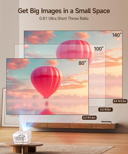 Magcubic Android 14 Beamer, HY300max Mini Beamer 4K & 8K mit Dualband WiFi 6 BT 5.4, 260 ANSI unterstützt Autofokus und Trapezkorrektur geeignet für Heimkino projektor – Bild 6