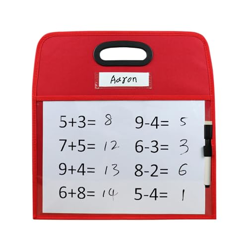 Bolsa para pinceles secos para escribir y limpiar, bolsillo para enseñar a los niños, transparente, reutilizable, borrable, para pizarra blanca, estuche para accesorios, Red
