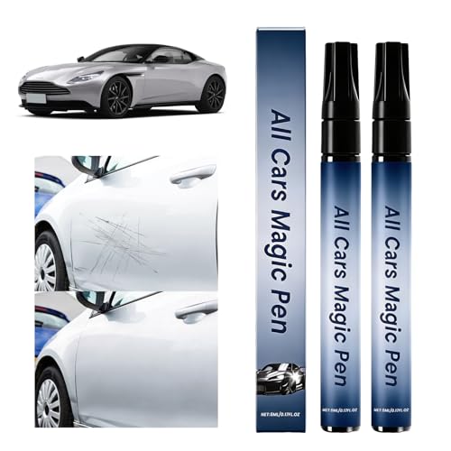 2 Pièces Stylo Anti Rayure Voiture, Stylo Peinture Voiture, Anti Rayures Voitures Carrosserie Stylo pour la Réparation des Rayures Sur la Peinture Automobile, Compatible Toutes Couleurs