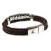 Produktbild WAVEPIRATE® Echt Leder-Armband XO Z8 Braun/BX 22 cm Edelstahl-Parts in Geschenk-Box Surfer Männer Herren