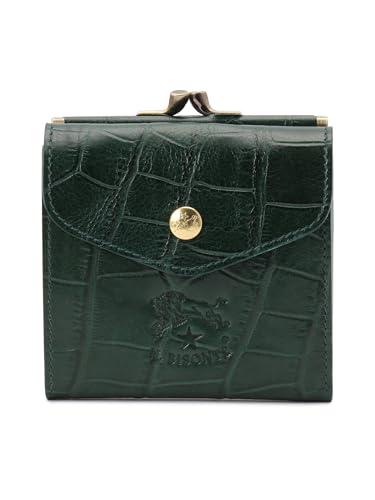 [IL BISONTE (イルビゾンテ)] 財布 レディース メンズ ユニセックス 牛革 レザー ダークグリーン