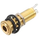 Threaded Cylinder Output Jack Flush Mount Stereo Mono Jack Plug Sockets 1/4 Inch 6.35mm Acoustic Electric Guitar Bass Chrome