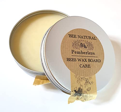 'Bee Natural' & 'Vegan Naturally' Wax Chopping Board Care - Pemberleys of Baker Street - Board Wax/Board Butter/Board Oil/Board Conditioner (Beeswax, 100ml)