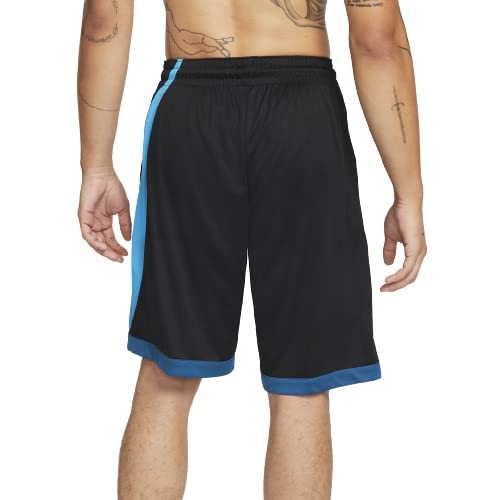 Nike Men's Dri-Fit Hbr 3.0 Basketball Shorts (Large, Black/Marina Blue) #TOP1