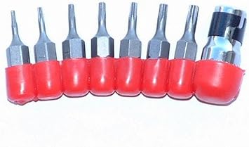 Tamper Proof Security Bits 8pc Set T5 T6 T7 T8 T9 T10 T15 Torx