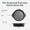 COOKLIFE 5.5 Quart Lightweight Pre-Seasoned Cast Iron Dutch Oven with Lid - Smooth Polished Surface, Easy to Clean Cast Iron Pot Use in the Oven, on the Stove or Grill, Over a Campfire #1