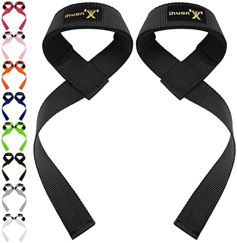 ihuan Wrist-Straps with Hand Straps for Gym Workout ,Weight Lifting,Men and Women| Deadlifting | Exercise | Training