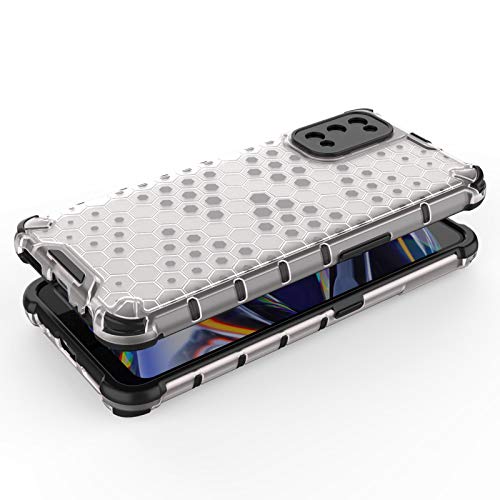 Image of Glasgow | for Realme 7 Pro Honeycomb Pattern Back Case Cover for Realme 7 Pro - Transparent