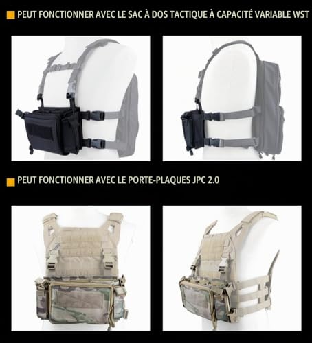 OAREA Camouflage Veste Tactique À Libération Rapide Airsoft Ammo Poitrine Rig 5.56 9mm Magazine Carrier Combat Tactique Militaire – vue 5