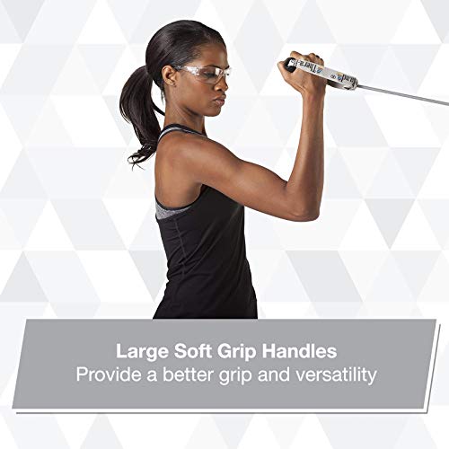 Theraband Resistance Tubes, Professional Latex Elastic Tubing With Soft Handles & Door Anchor For Physical Therapy, Pilates, At-Home Workouts, And Rehab, 48 Inch, Silver, Super Heavy, Advanced Level 2 #TOP24