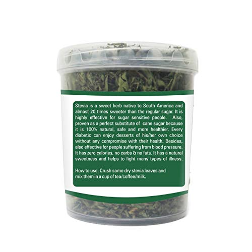 Livebasil Overseas Dried Sugarleaf Sweetleaf Stevea Dry Leaves Sugar free Stevea Leaves Natural Sugar Free Dry Leaves Madhu Tulsi 100 gm