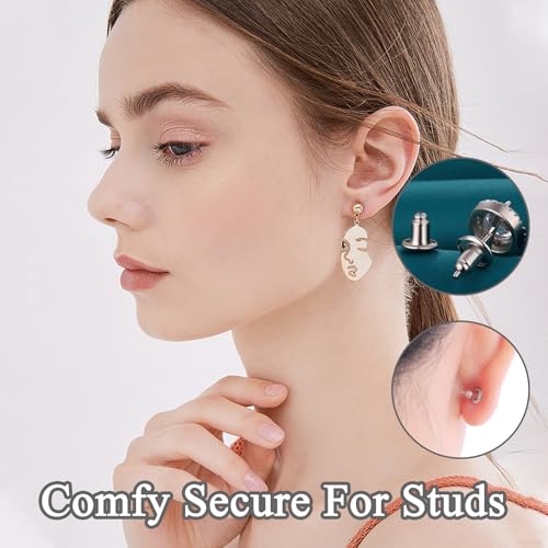 Silicone Earring Backses 1200 PCS, Rubber Earrings Backs Clear Soft, Hypoallergenic, Plastic Earring Backs for Studs/Droopy Ears/Heavy Fish Hook Earrings Studs Hoops - Thumbnail 5