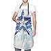 tuotaowenhua Grembiule per le donne Uomini con 2 tasche, fiocchi di neve stella floreale congelato grembiule floreale per cucinare giardinaggio Grigliare il regalo BBQ