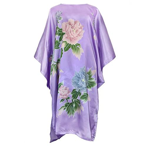 Camisón de seda de rayón holgado para dormir fresca en verano con un vestido de talla grande