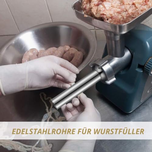 Foto von FYBlossom Wurstfüller, Edelstahlrohre, Wurstfüller, Fleischwolfaufsatz, Wurstpuffer, Füllrohre, Trichterdüsen, Teile, Füllrohre mit Trichteraufsatz, 3 Größen