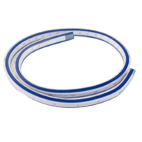 Aexit Blue White Tools & Home Improvement Soft Plastic Flexible Measure Instrument Tape Ruler Tape Measures 50cm 20