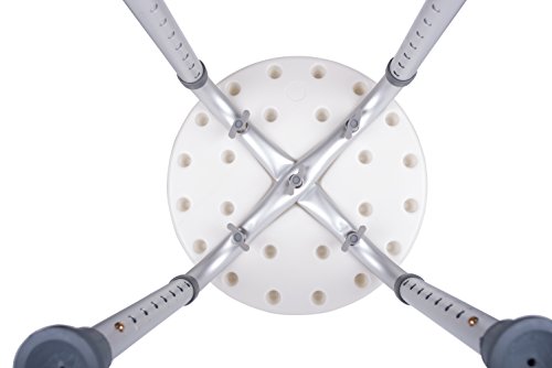 Medokare Padded Round Shower Stool - Shower Seat For Seniors With Tote Bag, Shower Bench Bath Chair For Elderly, Handicap Tub Shower Seats For Adults (White Round Stool) #TOP3