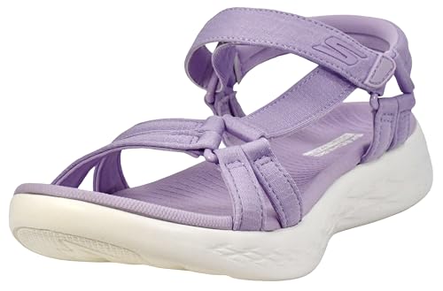 Skechers Women's On-The-GO 600 - Brilliancy Sandals, Lavender, 8 M US