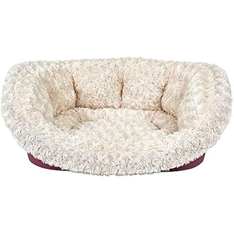 Bunty Canine Cradle Plastic Dog Bed Liner Insert Fur Padded Cushion Suitable Armadillo Bed (Medium, Cream) Cover
