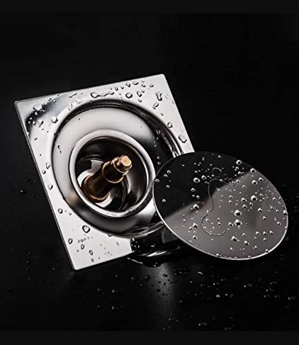 MLD Stainless Steel Anti Cockroach Anti-Foul Bathroom Kitchen Floor Drain Popup Drainer Trap Gutter Jali, Silver, Medium