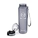SOPHISTICATED Water Bottle, 32oz Large - Eco-Friendly Tritan Co-Polyester Plastic - with Flip Top Lid & Adjustable Strap - BPA Free - Best for Gym, Cycling, Camping, Running