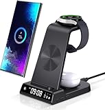 Caricatore Wireless per Samsung, Stazione di Ricarica per Samsung S25/S24/S23/Z Flip/Z Fold, Caricabatterie Ricarica Wireless Charger per Galaxy Watch 8/Ultra/7, Galaxy Buds 4 Pro/4(Senza adattatore)