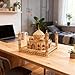 Jieruisha 3D Wooden Puzzle for Adults: Taj Mahal Architecture Model Building Kit with LED Light, 388 PCS DIY Wooden Craft Kits for Adults & Teens, for Family & Friends