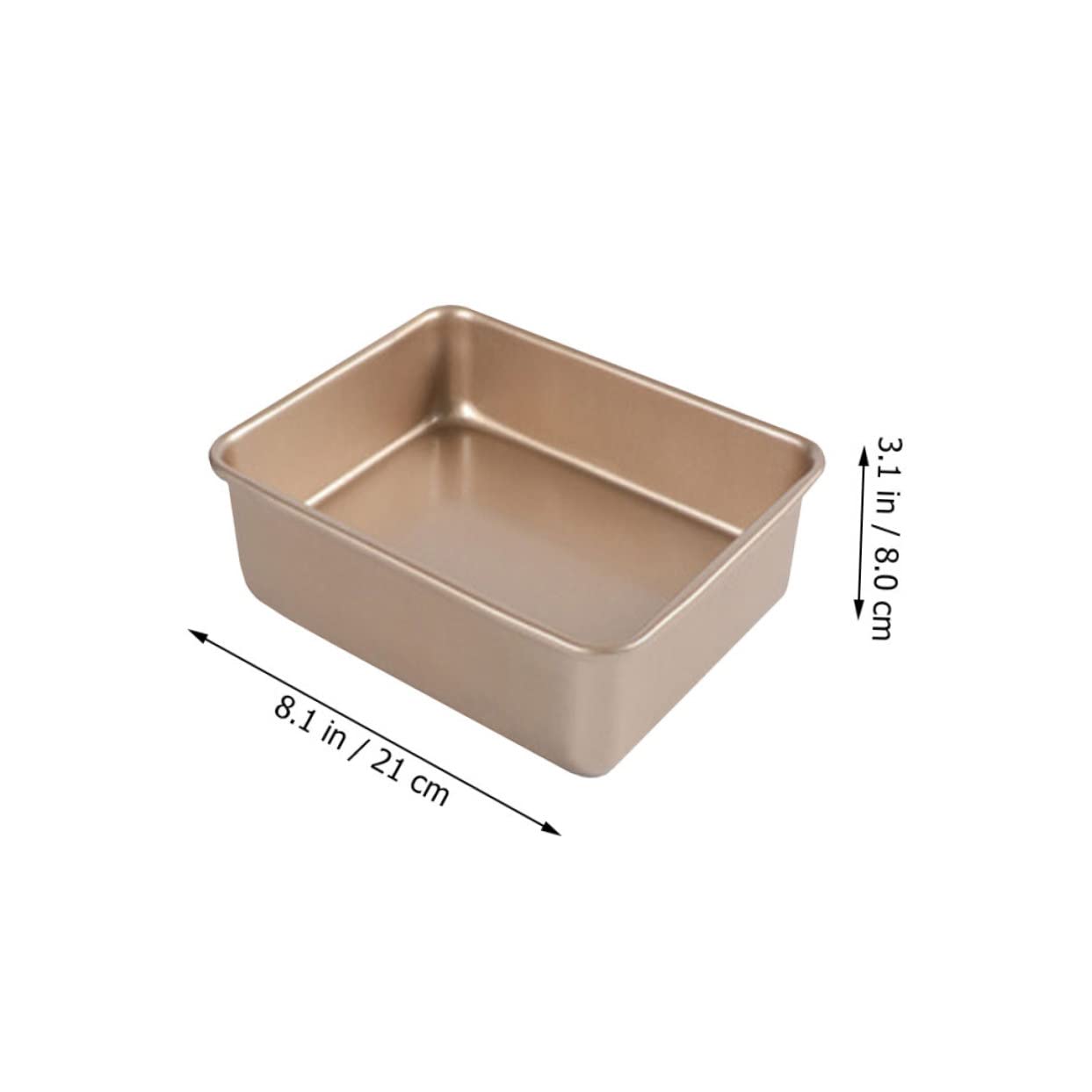POPETPOP Molde Antiadherente Acero Inoxidable Hornear de Cuadrado Pasteles para Dorado Superficie Lisa Multiusos Repostería y Cocina