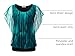 BAISHENGGT Women's Loose Batwing Sleeve Mesh Blouse Top X-Large Peacock Blue