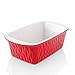 KOOV Ceramic Loaf Pan for Baking Bread, 9 x 5 inch Bread Pan, Rectangular Bread Loaf Pan, Ceramic Bakeware for Cooking, Home Kitchen, Bread Baking Pan Texture Series (Red)