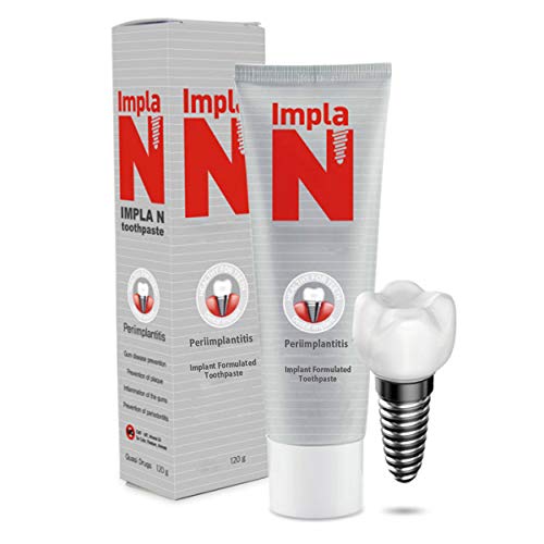 IMPLA-N Toothpaste for Oral Care, Implants, and Sensitive Teeth and Gums, Low-Abrasive with Fluoride, Infused with Vitamin B6 and Myrrh, Vegan Friendly