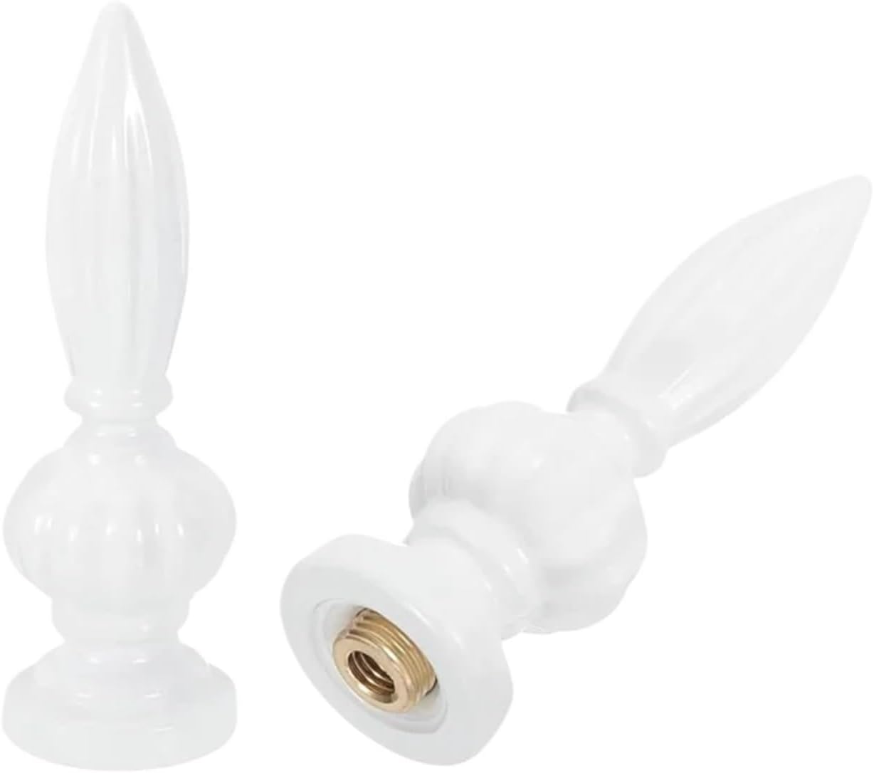 Versatile 2pcs 25mm Lamp Shade Finial Caps Knob Threaded Base Solid Decoration