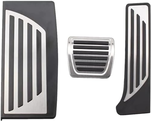 Compatible with Alfa Romeo Giulia Stelvio AT Accelerator Brake Footrest Pedal Pad Cover Car Rubber Pedal Pads