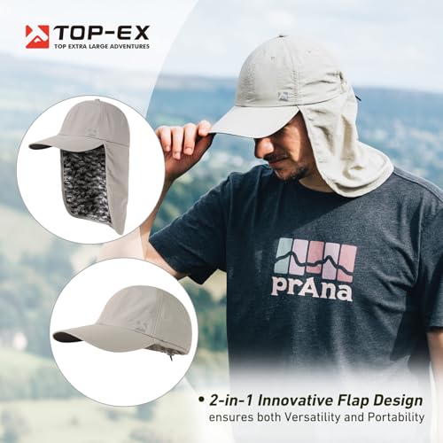 Image of TOP-EX L /XL /XXL UV50+ Waterproof Neck Flap Baseball Sun Cap