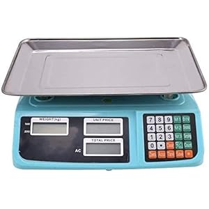 Kitchen Scales,Electronic Kitchen 30Kg Electronic Price Computing Scale Digital Deli Food Produce Weight Counting Equipment with Display for Retail Out，A-30kg/1g