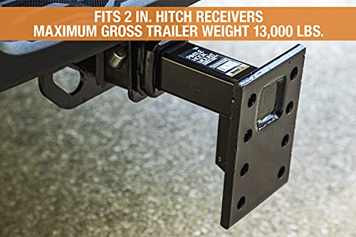 Image of Buyers Products PM107 Pintle Hook Mount 3-Position 2 Inch Receiver Black