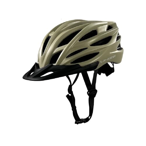 SG UNIZE 自転車ヘルメット スポーツモデル バイザー付 ベージュ M(54-58cm)