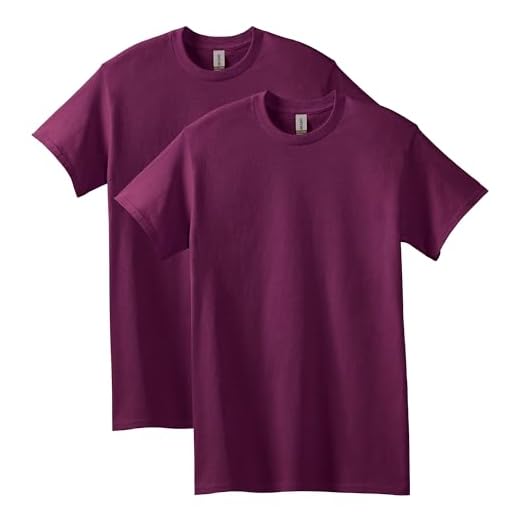 Gildan mens Heavy Cotton T-shirt, Style G5000, Multipack Shirt, Maroon (2-pack), Large US