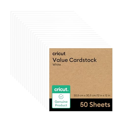 Cricut® Value Cardstock, White - 12 in x 12 in (50 Sheets)