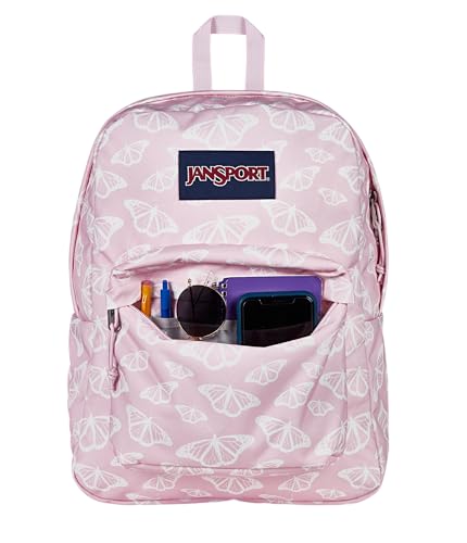 Image of JanSport SuperBreak One Backpack - Durable, Lightweight Bag with 1 Main Compartment, Front Utility Pocket with Built-in Organizer, Premium Backpack, Flutter By