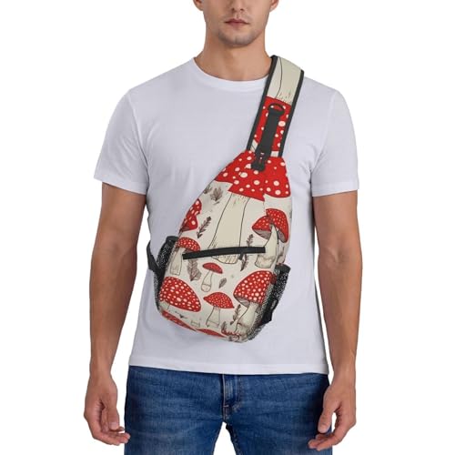 Bolso cruzado tipo mochila para hombro rojo y blanco miniatura 7