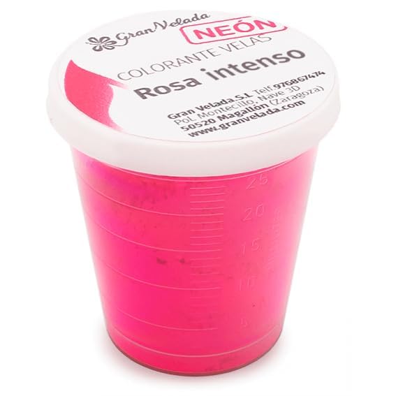 Gran Velada - Colorante en Polvo Rosa Neón para Velas 500 cc | Ideal para Manualidades | Pigmentación Óptima | Versátil