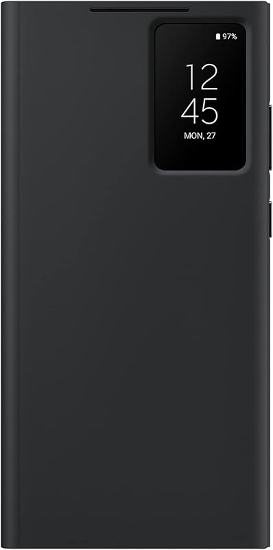 Funda para teléfono Samsung Galaxy S23 Ultra S-View, funda protectora con ranura para tarjetero, ventana transparente con toque para el dedo, versión de EE. UU., EF-ZS918CBEGUS, negro