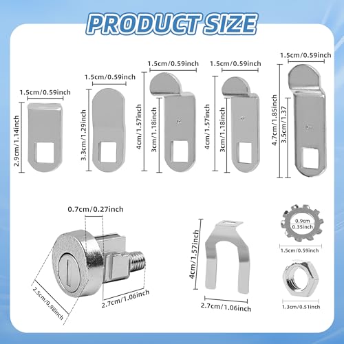 Image of NBPLUS 10 Pack Mailbox Lock for L-1172C, USPS Mail Box Latch Tool Box Lock, C9100 Letterbox Lock with 3 Keys and C7120 Cam Replacement Accessories, Nickel Finish